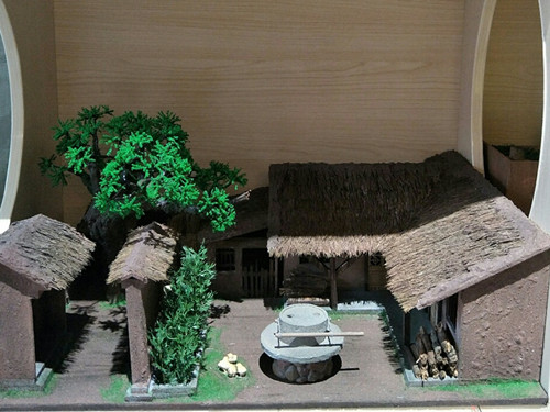 古代茅屋場景復(fù)原模型
