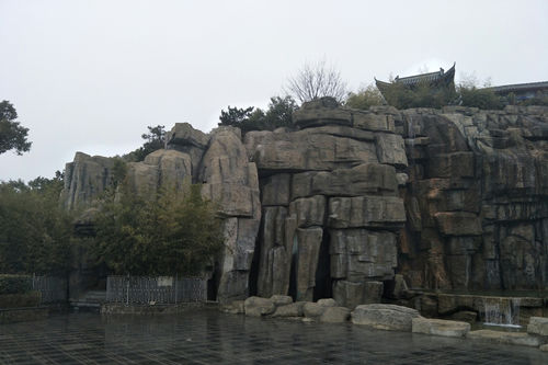 旅游區(qū)景觀假山模型